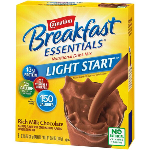 Carnation Carnation Breakfast Drink Not RTD No Sugar Added Chocolate Powder, PK8 - 10050000540423