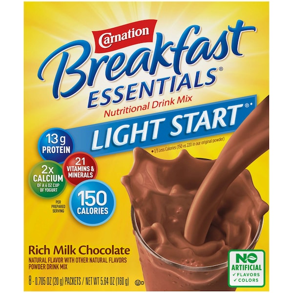 Carnation Carnation Breakfast Drink Not RTD No Sugar Added Chocolate Powder, PK8 - 10050000540423