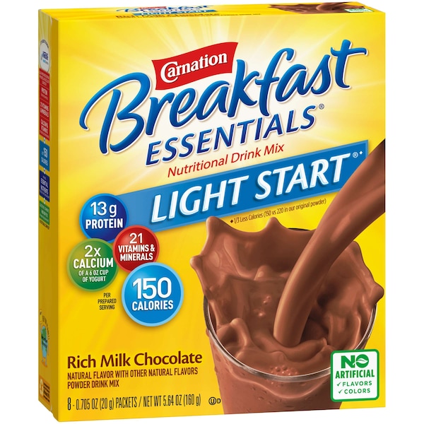 Carnation Carnation Breakfast Drink Not RTD No Sugar Added Chocolate Powder, PK8 - 10050000540423