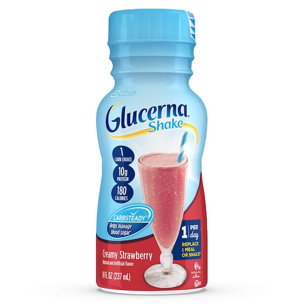 Glucerna Glucerna Shake Strawberries And Cream 8 Fl oz. Bottles, PK24 - 57807