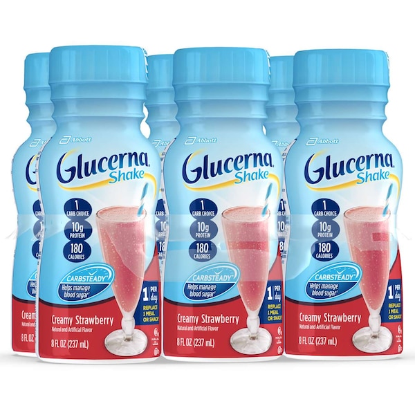 Glucerna Glucerna Shake Strawberries And Cream 8 Fl oz. Bottles, PK24 - 57807