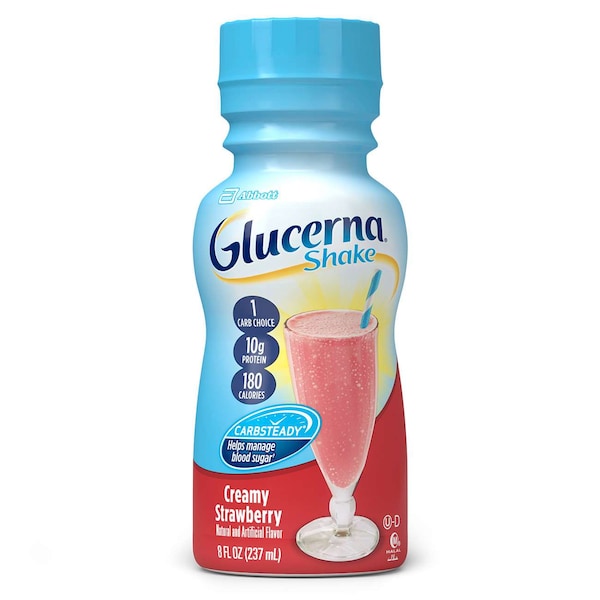 Glucerna Glucerna Shake Strawberries And Cream 8 Fl oz. Bottles, PK24 - 57807