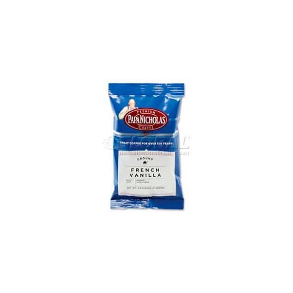 Papanicholas Coffee PapaNicholas Premium French Vanilla Coffee, Regular, Arabica Bean, 2.5 oz., 18/Carton - PCO25188