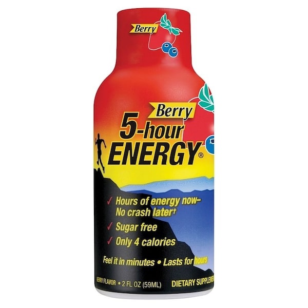5 Hour Energy SugarFree Energy Drink, Liquid, Berry Flavor, 193 oz Bottle - 500181