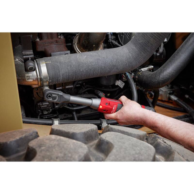 Milwaukee M12 FUEL INSIDER 12V Llave de trinquete inalámbrica con caja de extensión de 1/4 pulg.-3/8 pulg. de litio-ion sin escobillas con funda protectora para herramienta - 3050-21-49-16-3050