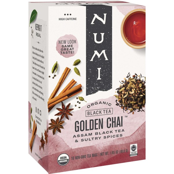 Numi Organic Tea Golden Chai Black Tea, PK108 - 10180