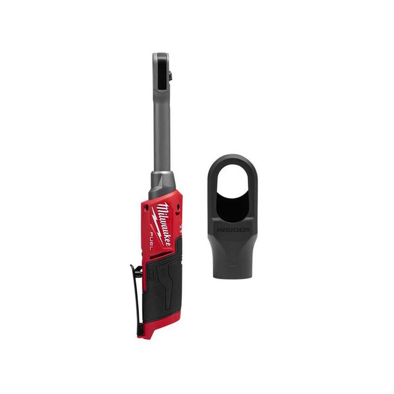 Broche de trinquete de caja de alcance extendido inalámbrico sin escobillas de 1/4 - 3/8 pulgadas de litio-ion de 12V Milwaukee M12 FUEL INSIDER con cubierta protectora - 3050-20-49-16-3050