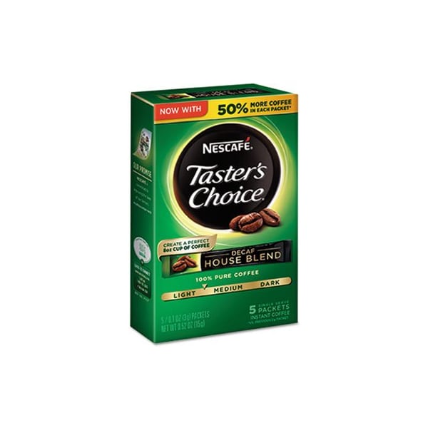 Nestle Nescafe, Taster's Choice Decaf House Blend Instant Coffee, 0.1oz Stick, 12PK - 86073