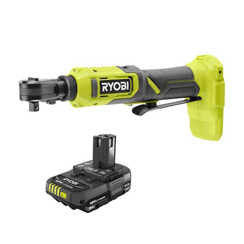 RYOBI ONE+ 18V Llave de trinquete inalámbrica de múltiples tamaños con batería de iones de litio ONE+ 18V 2.0 Ah - PCL280B-PBP006