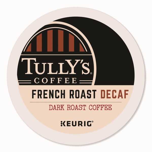 Tullys Coffee French Roast Decaf Coffee K-Cups, PK96 PK - 192419
