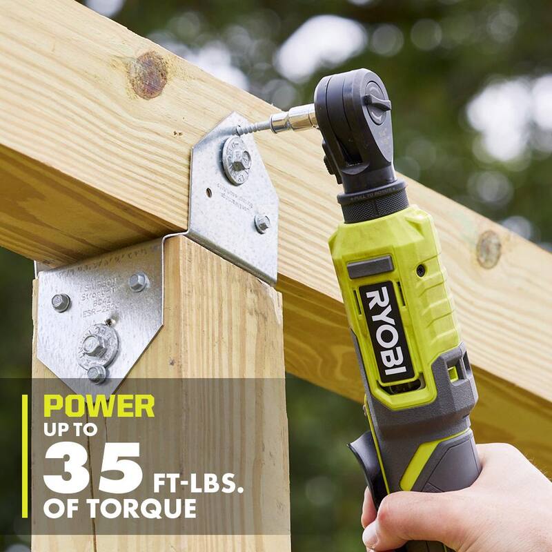 RYOBI ONE+ 18V Llave de trinquete inalámbrica de múltiples tamaños con batería de alto rendimiento de iones de litio ONE+ 18V 4.0 Ah - PCL280B-PBP004