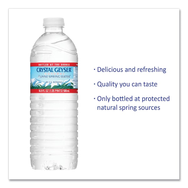 Crystal Geyser Alpine Spring Water, 16.9 oz Bottle, 35PK - 35001