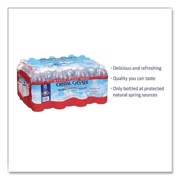 Crystal Geyser Alpine Spring Water, 16.9 oz Bottle, 35PK - 35001