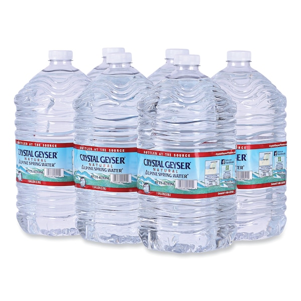 Crystal Geyser Alpine Spring Water, 1 Gal Bottle, 6PK - 12514