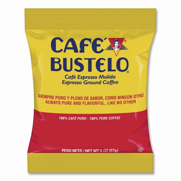 Cafe Bustelo Coffee, Espresso, Fraction Pack, Caffeinated, Espresso Ground, 4.5 lb, 30 PK - 7447101014