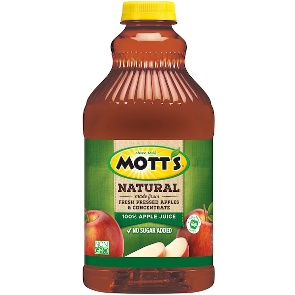 Motts Mott's 100% Natural Apple Juice 64 oz. Plastic Bottle, PK8 - 10002370