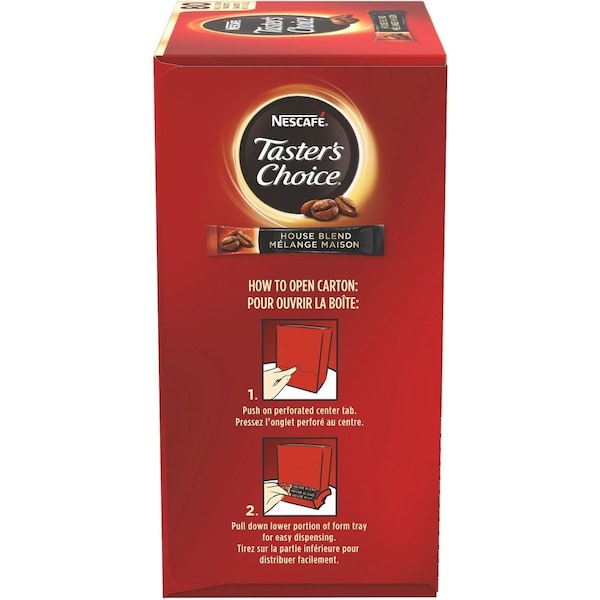 Tasters Choice Coffee, House Blend, Packet, Caffeinated, Instant, .48 lb, 80 PK - 15782