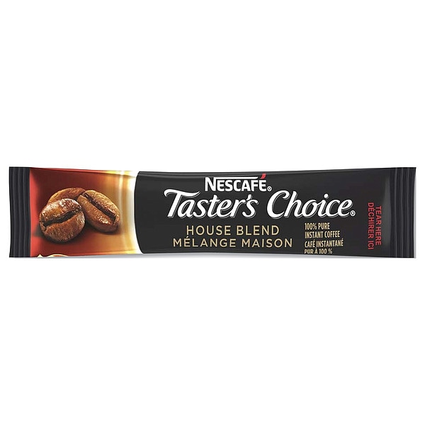 Tasters Choice Coffee, House Blend, Packet, Caffeinated, Instant, .48 lb, 80 PK - 15782