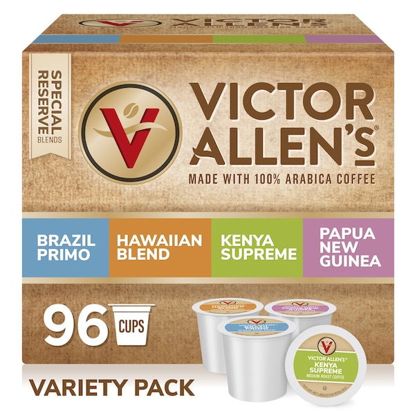 Victor Allen Victor Allen's Coffee, Coffee Around The World Variety Pack, 96 Count, Single Serve Coffee Pods for Keurig K-Cup Brewers - FG016450RV