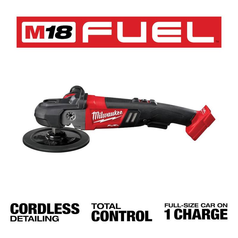 Pulidora inalámbrica Milwaukee M18 FUEL 18V de 7 pulgadas con velocidad variable y sin accesorios - 2738-20