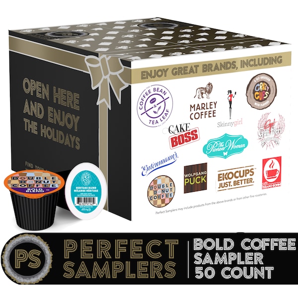Perfect Sampler Perfect Samplers High Caffeine Coffee Variety Pack-50 Ct - WM-PS-EXBOLD-50