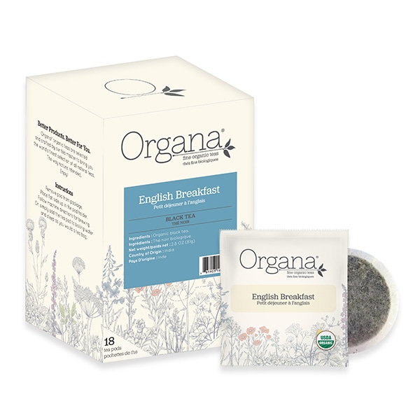 Organa Tea English Breakfast, Soft Tea Pods, PK108 PK - 310041