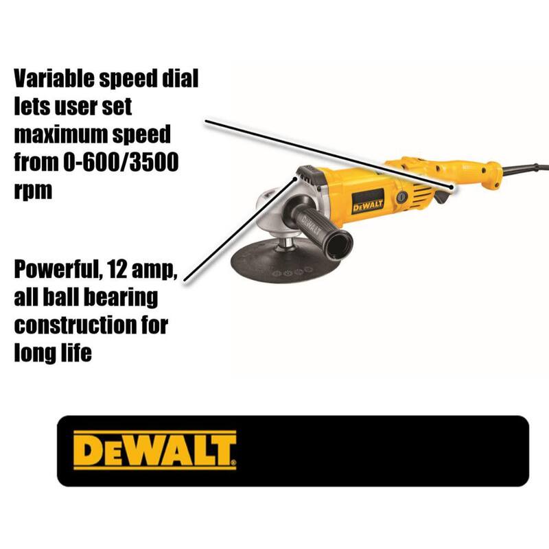 DEWALT 12 Amp 7 in./9 in. Pulidor de velocidad variable - DWP849