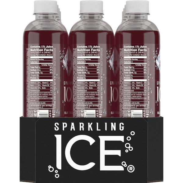 Sparkling Ice Sparkling Ice Black Cherry 17 oz.bottles, PK12 - FG00105