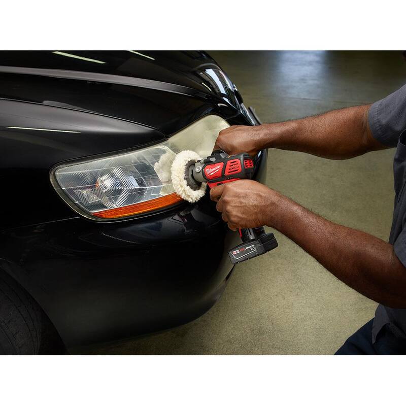 Pulidora/Lijadora inalámbrica de velocidad variable Milwaukee M12 de 12 volts con batería de ion de litio M12 12V CP de alta potencia de 2.5 Ah - 2438-20-48-11-2425