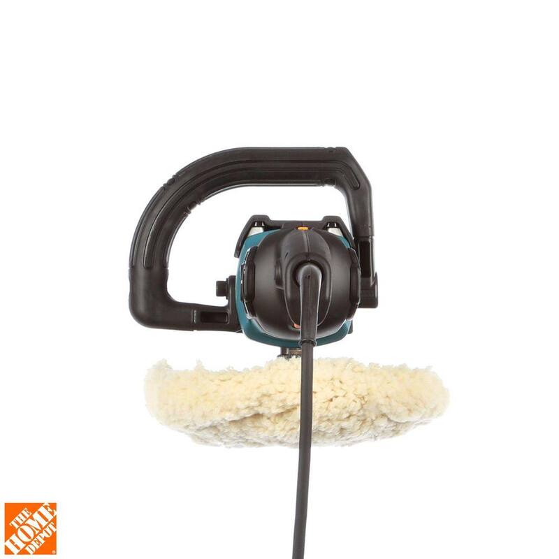Pulidor de velocidad variable Makita de 10 amperes y 7 pulgadas con asa lateral, bonete de lana y bolsa de contratista de 21 pulgadas - 9237CX3