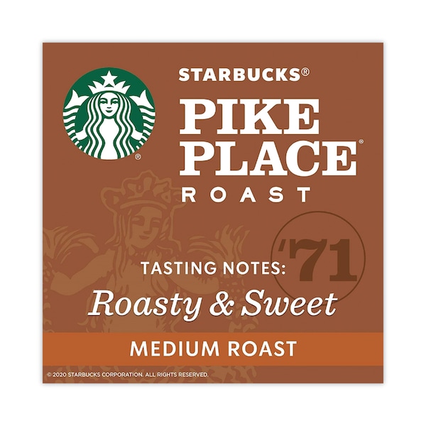 Starbucks Whole Bean Coffee, Pike Place Roast, 1 lb Bag, 6PK - 12411946