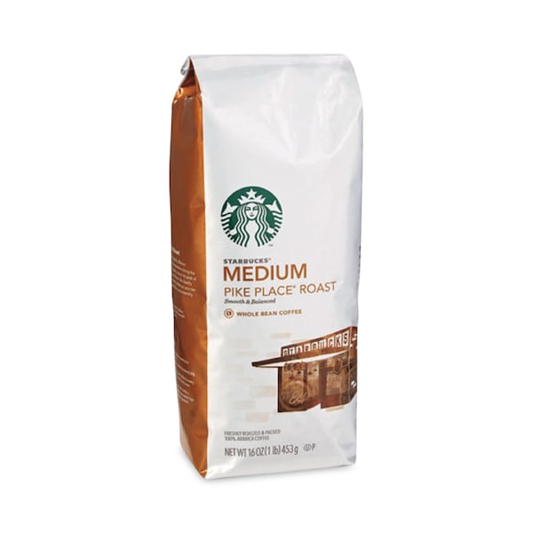 Starbucks Whole Bean Coffee, Pike Place Roast, 1 lb Bag, 6PK - 12411946