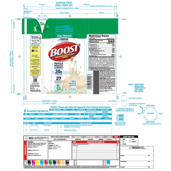 Boost Boost High Protein Vanilla Nutritional Beverage 8 fl. oz., PK24 - 00041679941362