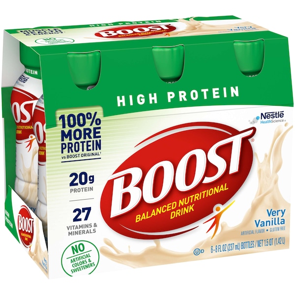 Boost Boost High Protein Vanilla Nutritional Beverage 8 fl. oz., PK24 - 00041679941362