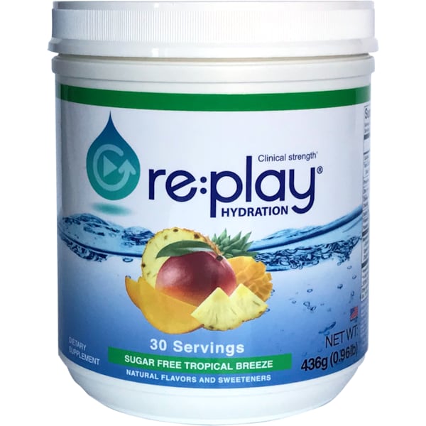 Hydration Health Products Re:play Hydration Powder, Tropical Breeze, 30 Serving Tub - 37303