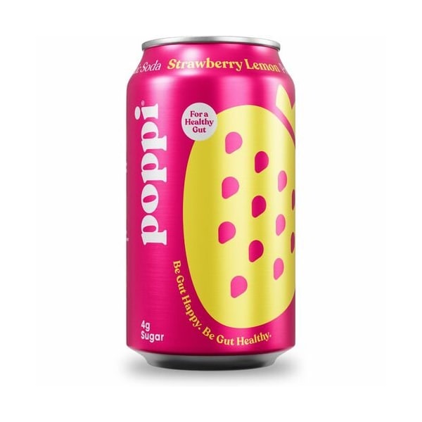 Poppi Soda, Prebiotic, Strawberry Lemon Flavor, Hot PK - POI50006