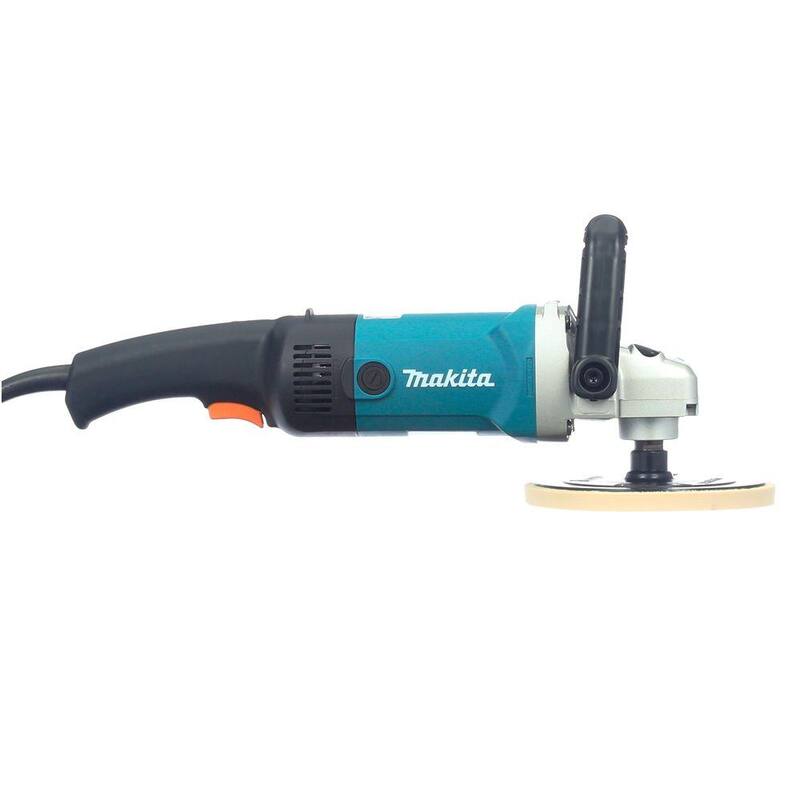 Lijadora / Pulidora con Gancho y Lazo de Velocidad Variable de 10 amperios y 7 pulgadas con cable y arranque suave, almohadilla adhesiva, mango lateral y mango de gancho - 9227C.