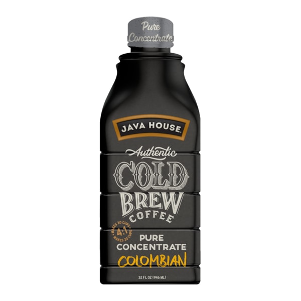 Javahouse Authentic Cold Brew Colombian Black 4:1 Concentrate 32 oz., PK6 - FC309322