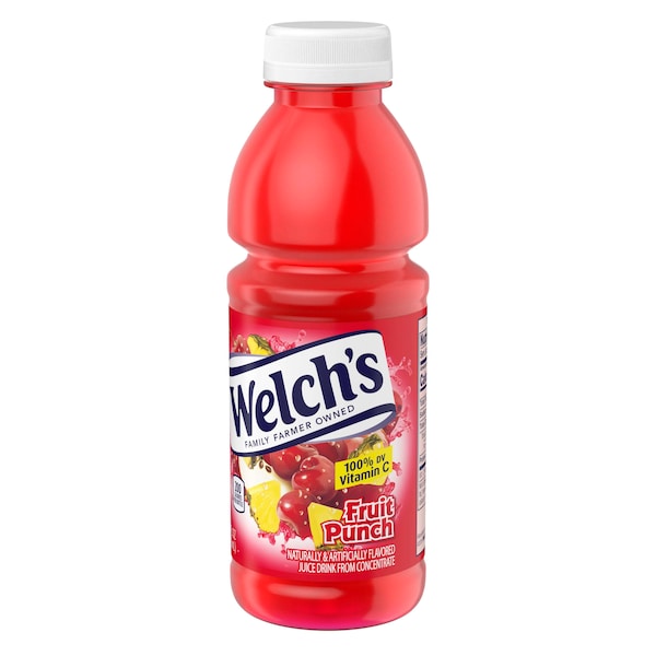 Welchs Welch's Fruit Punch PET Bottle Drink 16 fl. oz. Bottle, PK12 - WPD30197