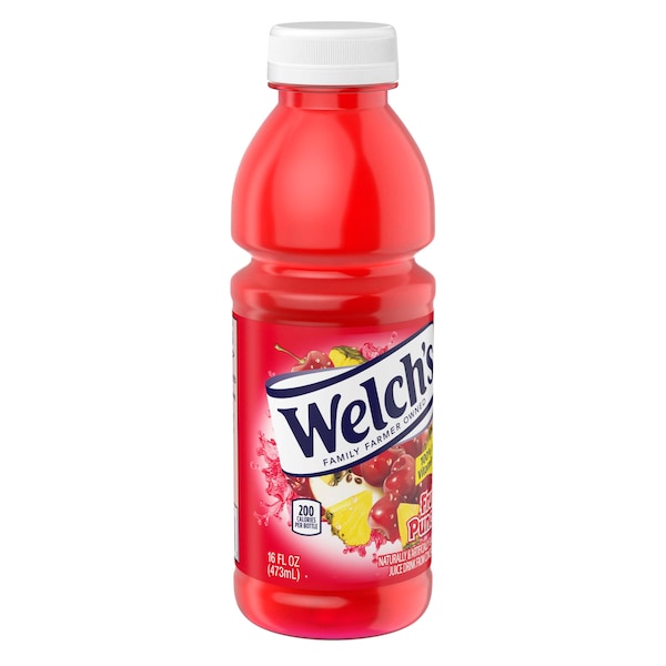 Welchs Welch's Fruit Punch PET Bottle Drink 16 fl. oz. Bottle, PK12 - WPD30197
