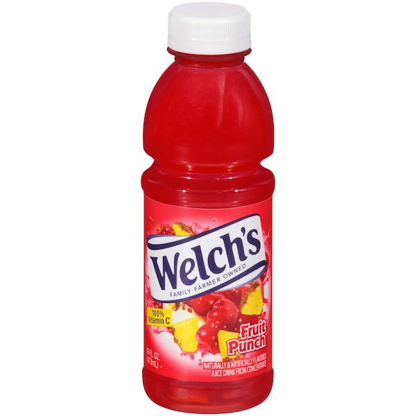 Welchs Welch's Fruit Punch PET Bottle Drink 16 fl. oz. Bottle, PK12 - WPD30197
