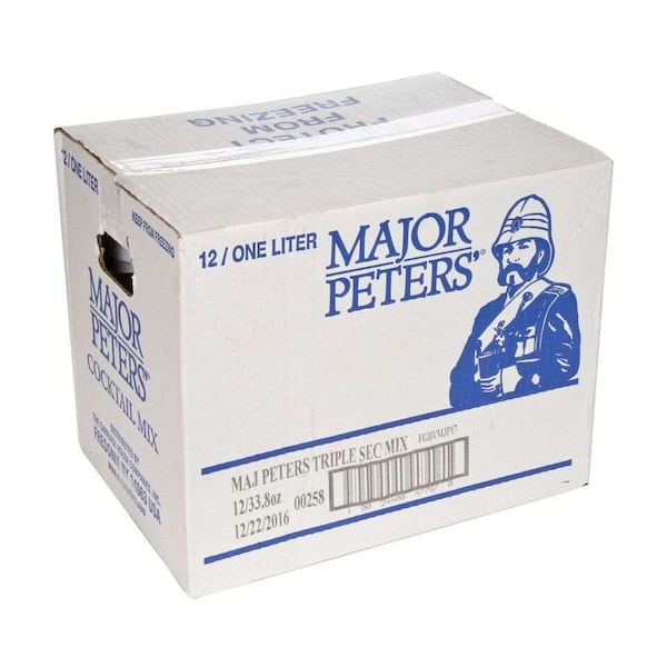 Major Peters Major Peters' Triple Sec Cocktail Mix 33.8 oz., PK12 - FGBVMJP17