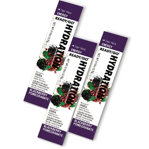 Ready Go Hydration Blackberry/Pomegranate, 5 Bags of 50, 250PK - NXHEN02-250-5