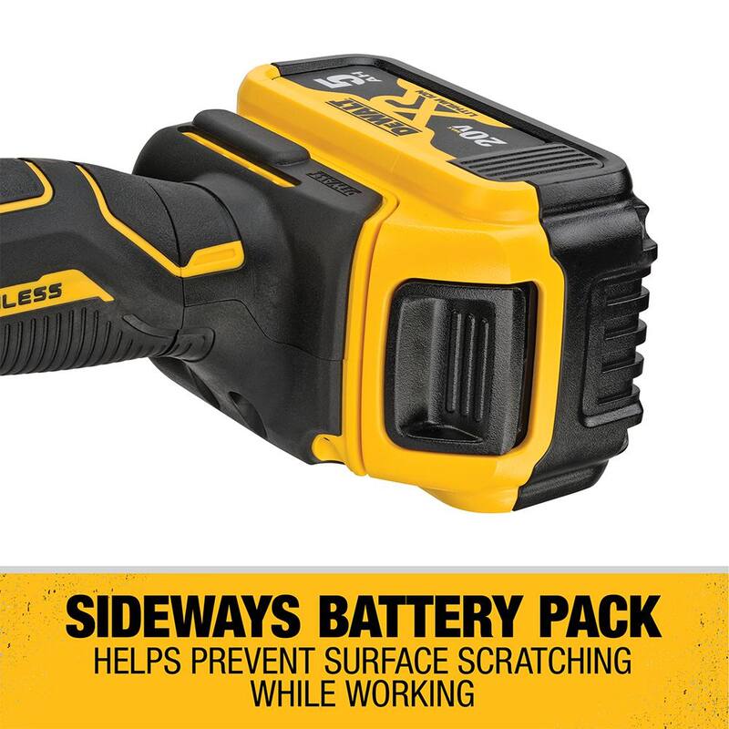 Pulidora orbital aleatoria inalámbrica sin escobillas DEWALT 20V MAX XR de 5 pulgadas con velocidad variable con (2) baterías de 20V 5.0Ah y cargador - DCM848P2