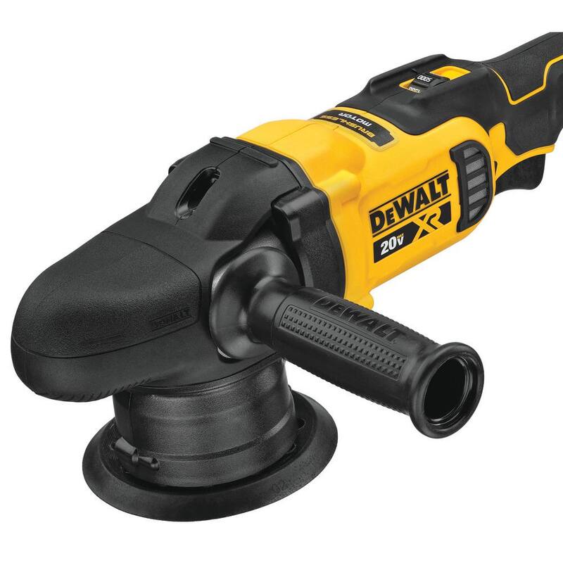 Pulidora orbital aleatoria inalámbrica sin escobillas DEWALT 20V MAX XR de 5 pulgadas con velocidad variable con (2) baterías de 20V 5.0Ah y cargador - DCM848P2