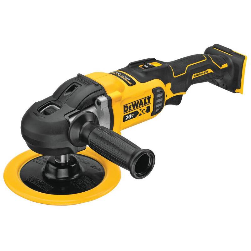 DEWALT 20V MAX XR Pulidora rotativa inalámbrica sin escobillas de 7 pulgadas con velocidad variable (Herramienta solamente) - DCM849B