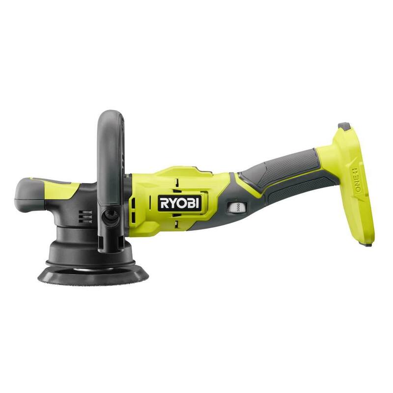 RYOBI ONE+ 18V 5 in. Pulidora de Doble Acción de Velocidad Variable (Herramienta solamente) con set de 3 almohadillas de espuma para pulidora de doble acción - PBF100B-A38DA301