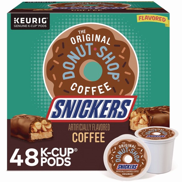The Original Donut Shop SNICKERS Flavored Coffee K-Cups, 48PK - 5000373541