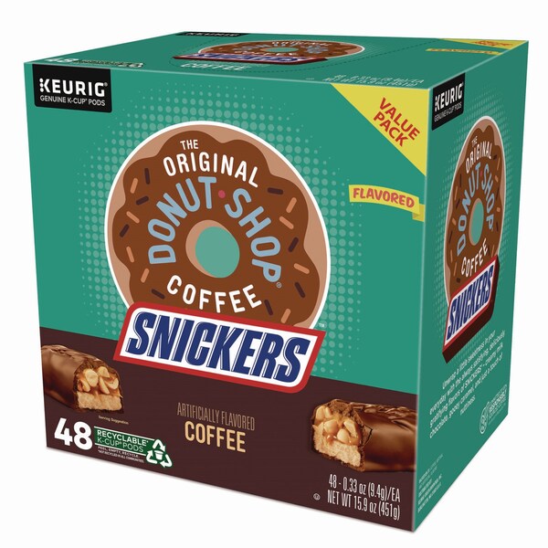 The Original Donut Shop SNICKERS Flavored Coffee K-Cups, 48PK - 5000373541