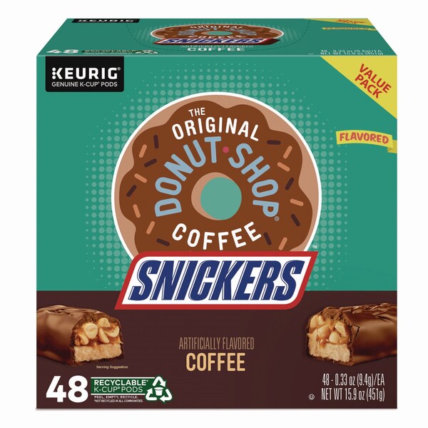 The Original Donut Shop SNICKERS Flavored Coffee K-Cups, 48PK - 5000373541